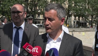 J0 2024: 870.000 enquêtes administratives réalisées pour "écarter les menaces" potentielles, annonce Gérald Darmanin