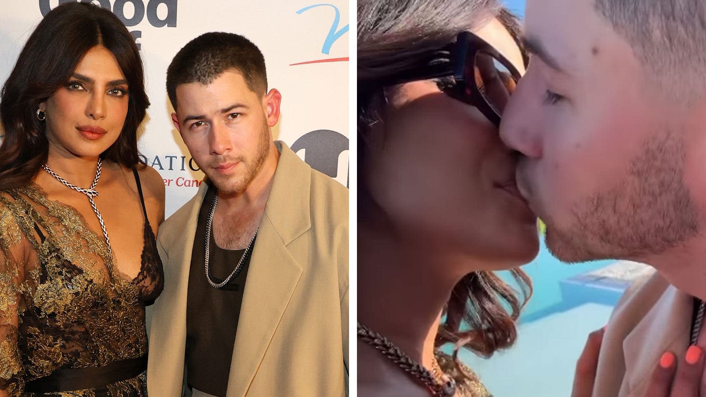 See Nick Jonas Swoon Over Priyanka Chopra in a transparent Gown and Camisole