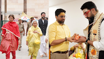 Abhishek Bachchan Offers Prayers At Kashi Vishwanath Temple With Mom Jaya And Sis Shweta. See Viral Pics