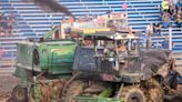 Smashing fun: Farm combines get smashed at fair derby