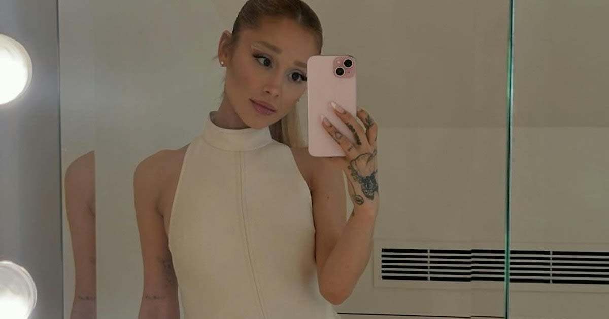 Ariana Grande's Retro Micro-Mini Dress Features an Unexpected Belt Detail