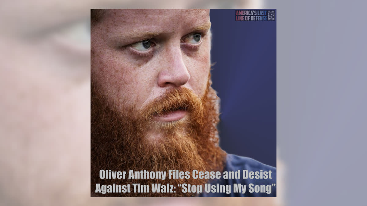 Oliver Anthony Filed Cease and Desist Order Against Tim Walz to 'Stop Using My Song'?