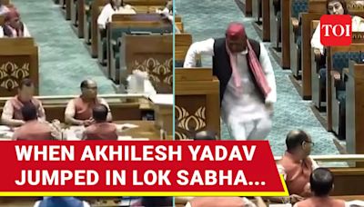 When Akhilesh Yadav Jumped To Help Left MP In Lok Sabha | Watch | TOI Original - Times of India Videos