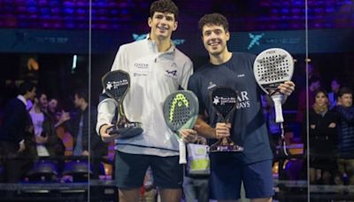 Premier Padel de Santiago: festejo de Coello y Tapia, que ahora le pelea el 1 a su compañero