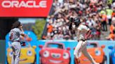 Jorge Soler's 3-run homer keys a 9-run inning that leads the Giants past the Angels 13-6