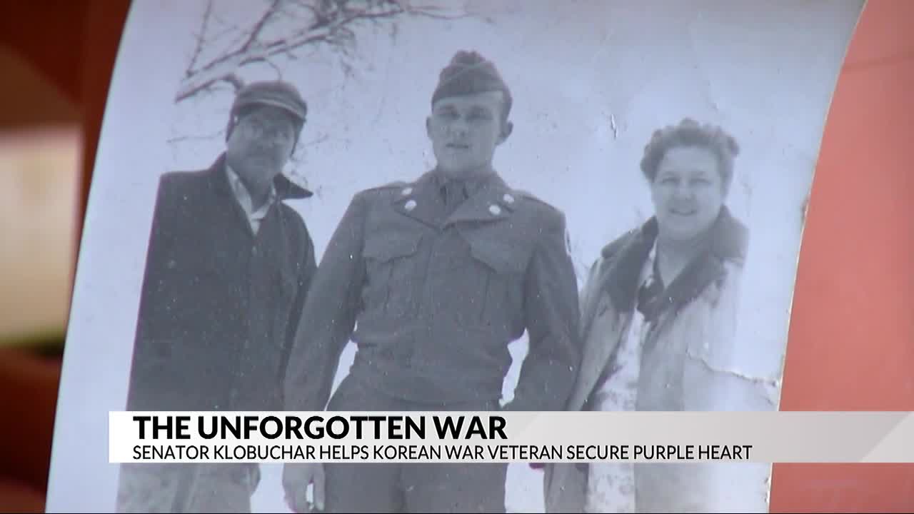 96-year-old veteran finally receives purple heart with help from Senator Klobuchar