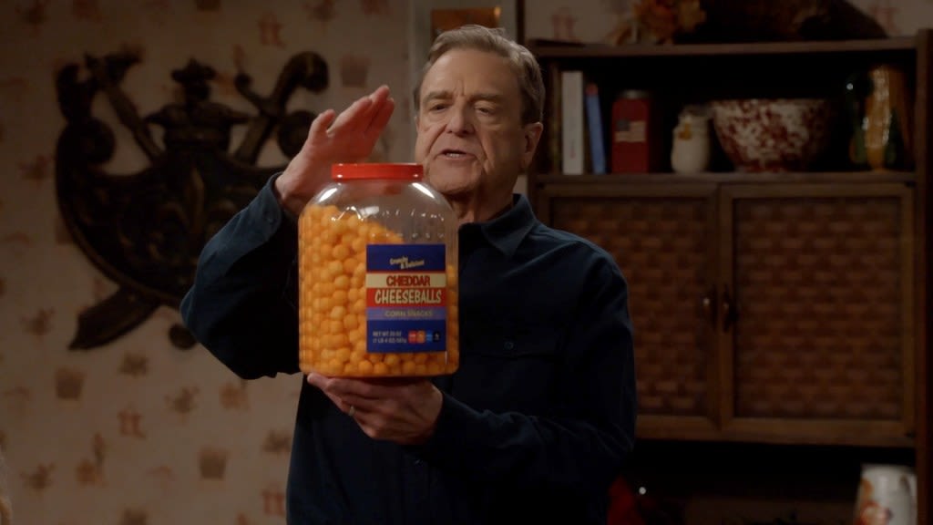 Exclusive The Conners Clip Shows John Goodman Celebrating Cheeseball Day