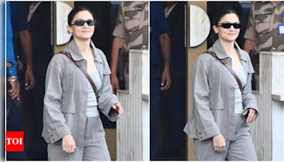 Alia Bhatt makes a stylish return home after London event - Times of India