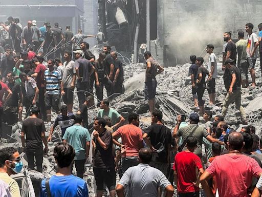 More than 50 people killed or missing in Israeli strikes on central Gaza, local officials say