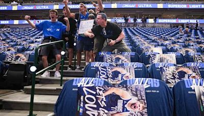 ‘Bring one of those home’: Mavericks fans in good spirits 2 wins away from NBA Finals