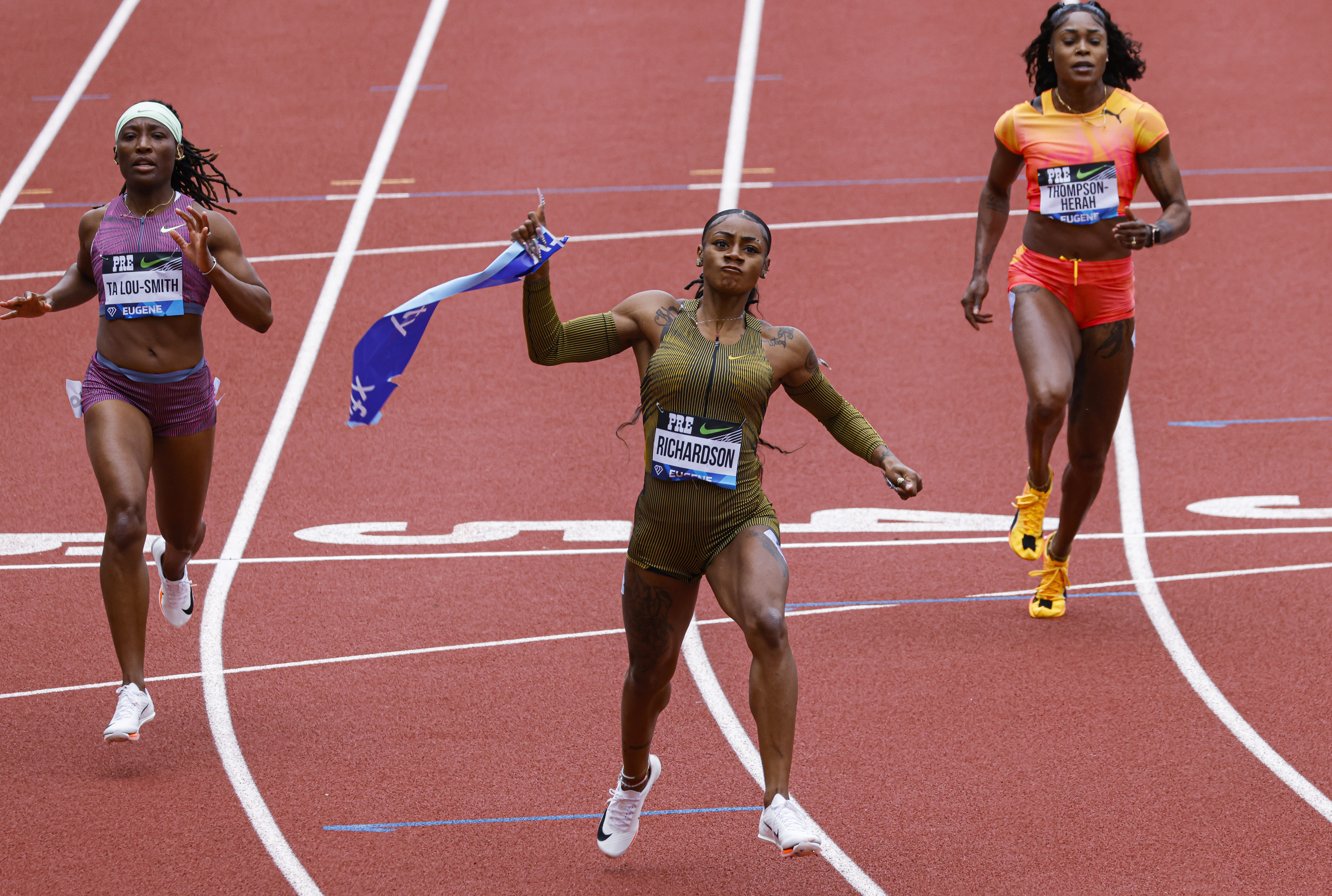 Sha'Carri Richardson continues her rise with a win in the 100 at the Prefontaine Classis