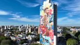 El mural gigante de Messi quedó terminado, nace un nuevo ícono de Santa Fe