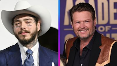 Blake Shelton Joins Post Malone to Debut New Song at CMA Fest