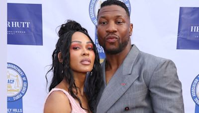 Jonathan Majors and Meagan Good Make First Red Carpet Appearance Together Following April Sentencing