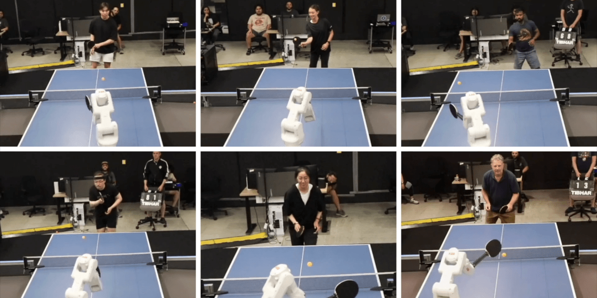 Google DeepMind trained a robot to beat humans at table tennis