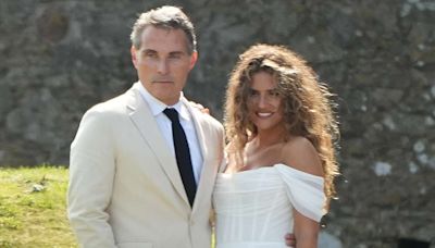 'The Diplomat' Star Rufus Sewell Marries Actress Vivian Benitez at Historic 11th Century Castle in Wales — See the Photos!