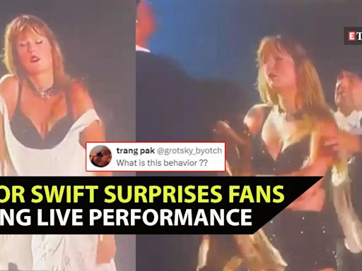 Taylor Swift changes outfit in the middle of stage during her live performance in Paris; netizens find it 'embarrassing' | English Movie News - Hollywood - Times of India