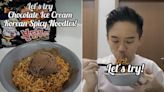 Watch: Vlogger Tries Korean Noodles With Chocolate Ice Cream; Internet Reacts