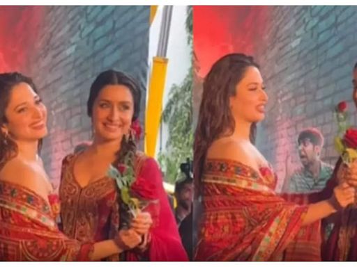 Stree 2: Tamannaah Bhatia-Shraddha Kapoor twin, bond at song launch: video inside | Hindi Movie News - Times of India
