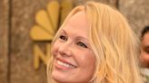 Makeup-Free Pamela Anderson Glows in Bright Yellow Dress in Paris