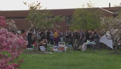 Pro-Palestine protestors demonstrate at UB, Buffalo State