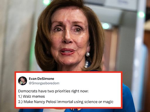 The Internet Can't Stop Making Nancy Pelosi Jokes Over Kamala Harris' Tim Walz VP Pick