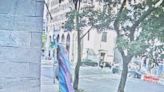 Pride flags and banner ripped down outside historic New York City church