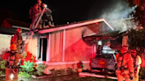 Driver slams into home, starting fire in Orange County