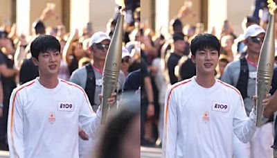 BTS's Jin carries Olympic torch in Paris amid massive fan support
