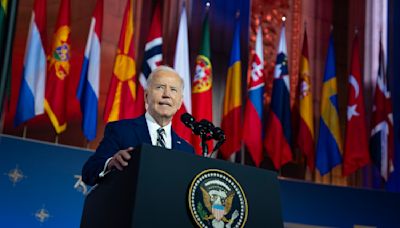 Biden Looks to Move Past His Troubles, Opening NATO Summit With Warning to Putin