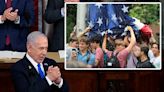 WATCH: Netanyahu Praises UNC Frat Bros, Republicans Chant 'USA' While Democrats Pout