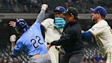 Punches thrown in benches-clearing melee between Brewers, Rays