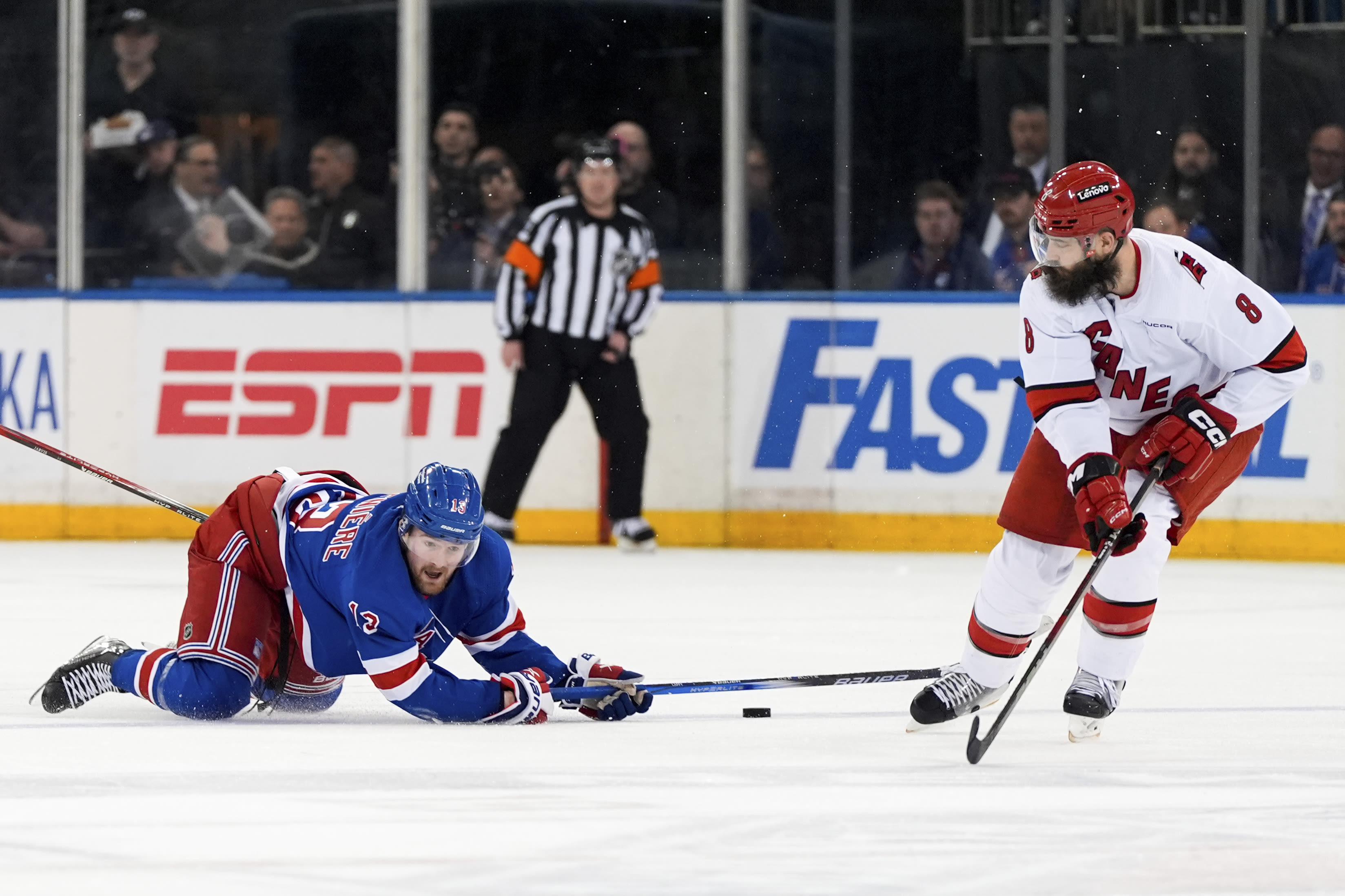 Hurricanes shut down on power play again, fall into 0-2 series hole against Rangers