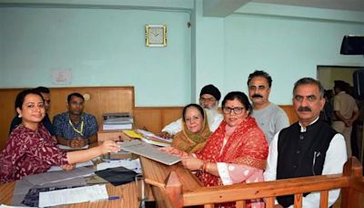 Himachal CM’s wife Kamlesh Thakur, Hoshiyar Singh file papers from Dehra Assembly seat