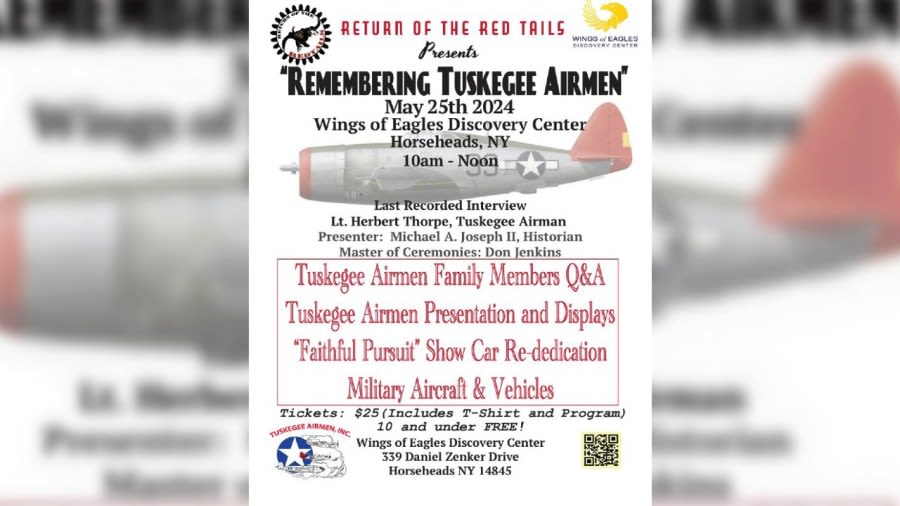 Tuskegee Airmen to be honored in Memorial Day weekend event