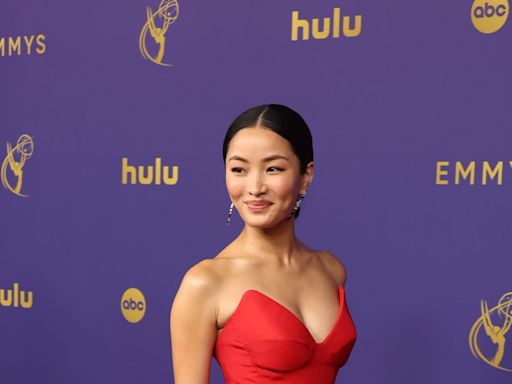 Anna Sawai Arrived in a Stunning Red Gown at the 2024 Emmy Awards