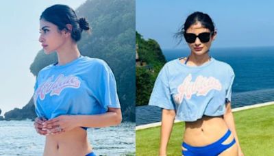 Sexy! Mouni Roy Raises The Heat In Blue Bikini, Crop Top; See Viral Hot Photos - News18