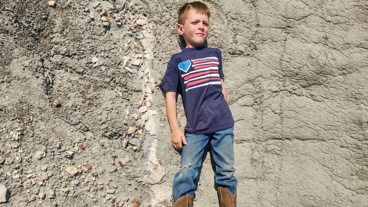 Kids discover extremely rare teen T. rex fossils sticking out of the ground during North Dakota Badlands hike