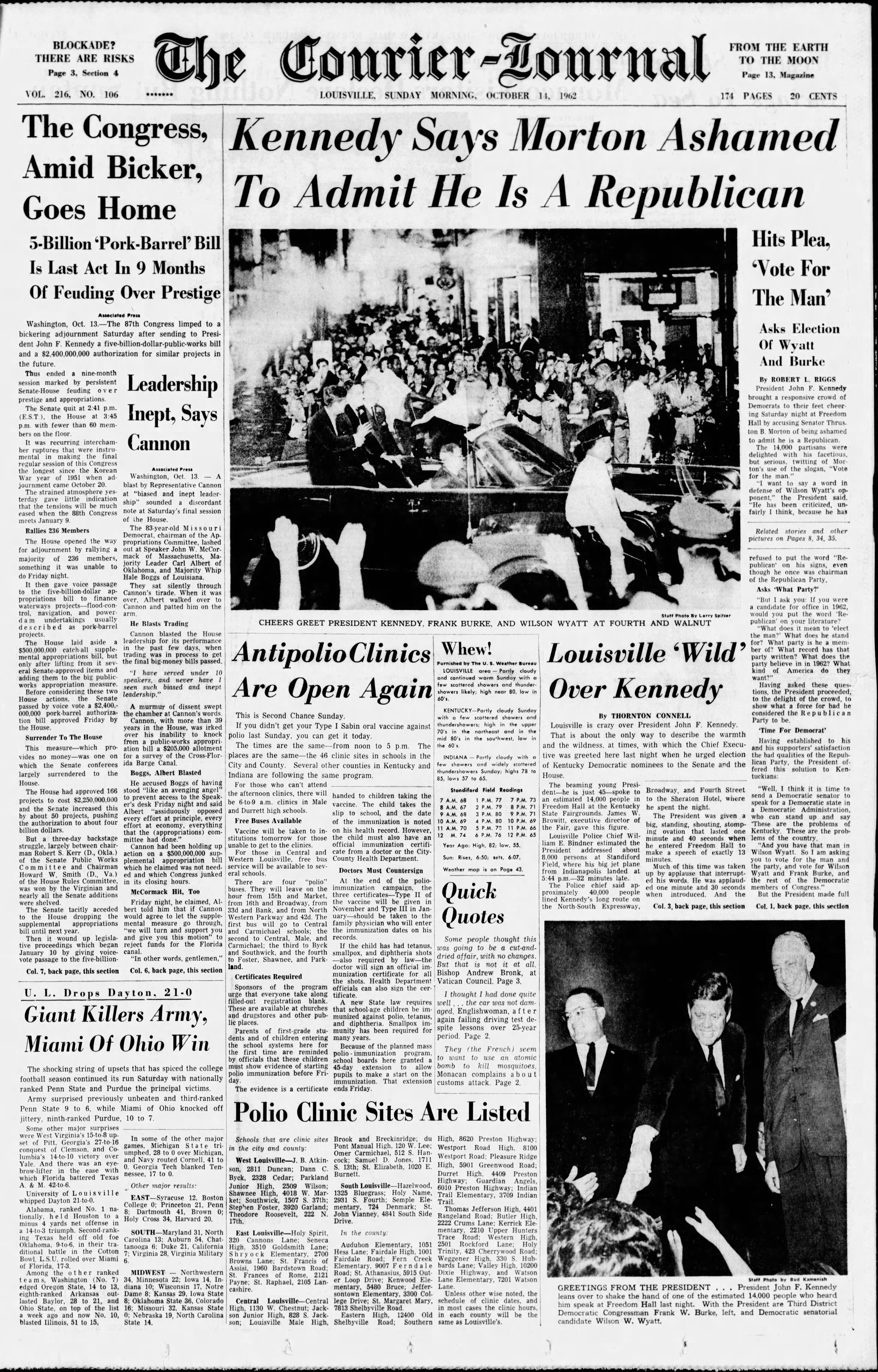 From the archives: President John F. Kennedy visits Louisville