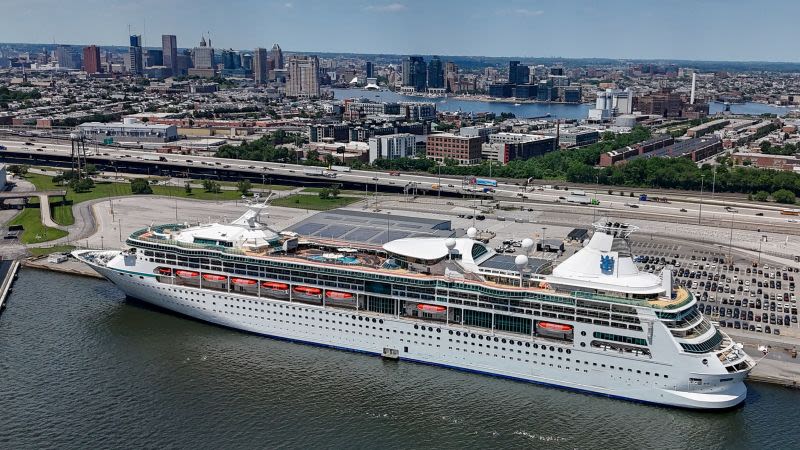 Cruise ships set sail out of Baltimore for the first time since bridge collapse