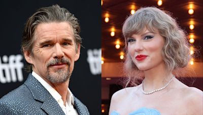 Ethan Hawke says he had to keep his cameo in Taylor Swift's 'Fortnight' music video a secret from his teen daughters