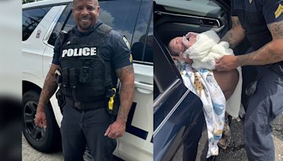 Police officer helps deliver baby boy on side of road