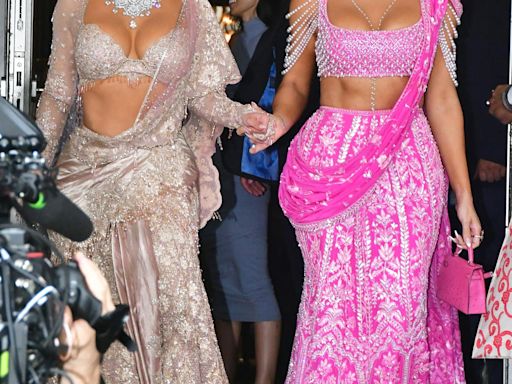 Kim and Khloe Kardashian Wear Traditional Lehengas to Anant Ambani and Radhika Merchant’s Wedding