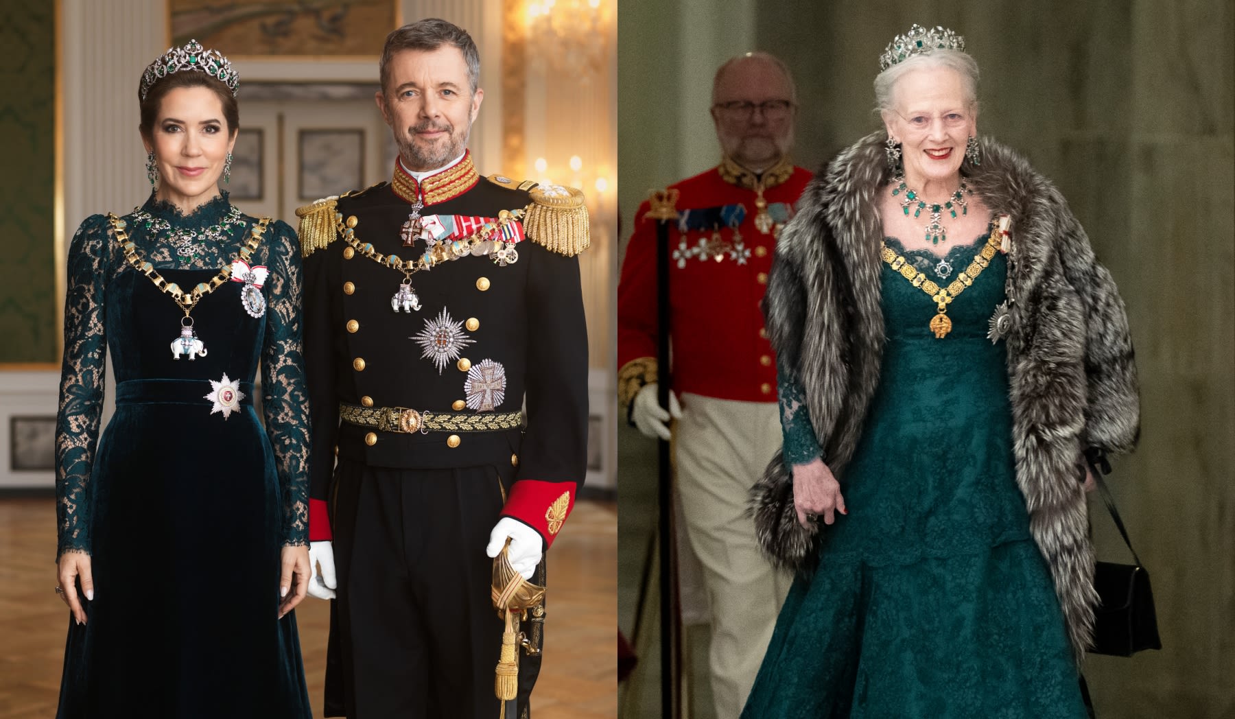 ...Debut in Mother-in-Law Margrethe II’s Danish Crown Jewels for First Official Portrait as Monarch With King Frederik X