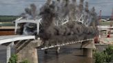 Blast brings down third and final arch of historic Buck O’Neil steel-truss Bridge