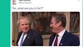 Boris Johnson And Keir Starmer Exchange A Rare Moment Of Friendliness – And Become Immortalised In A Meme