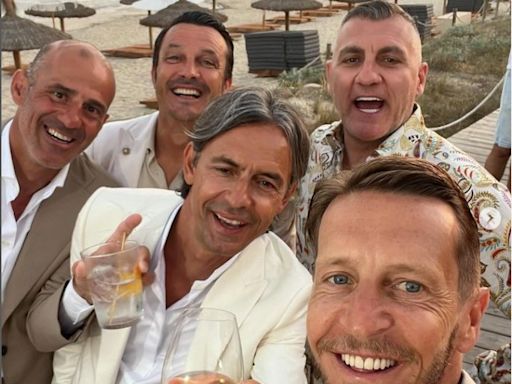Picture: Serie A and Italy legends reunite for Pippo Inzaghi’s wedding