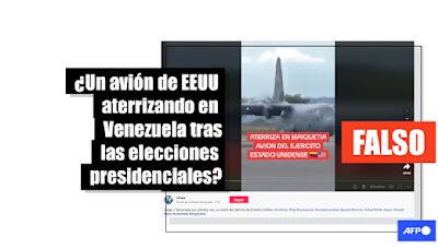 Video de un avión militar de EEUU fue grabado en Colombia en 2020, no en Venezuela en 2024