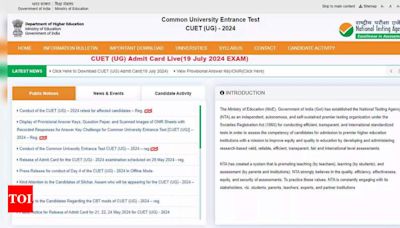 CUET UG 2024 Re-Exam Admit Cards Released at exams.nta.ac.in/CUET-UG: Direct Link - Times of India