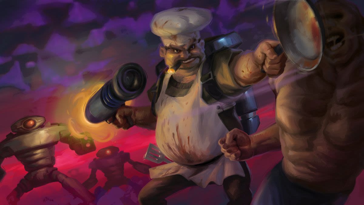 Nightdive's next game, about a chef in space who battles aliens with a frying pan, is coming next week